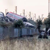 Imagen de archivo de los trenes Iryo y AVE tras el accidente en Urda
