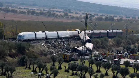 Imagen del lugar del accidente ferroviario en Urda (Toledo). Imagen del lugar del accidente ferroviario en Urda (Toledo).